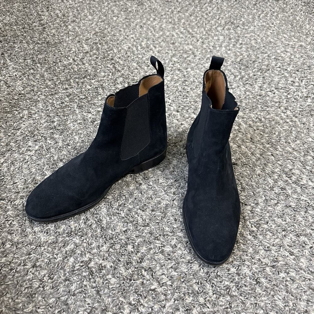 Shipton & Heneage Bingham Black Suede Chelsea Dealer Boots UK Size 7.5 US 8